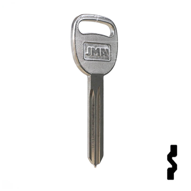 Uncut Key Blank | B106, P1115 | GM Automotive Key JMA USA