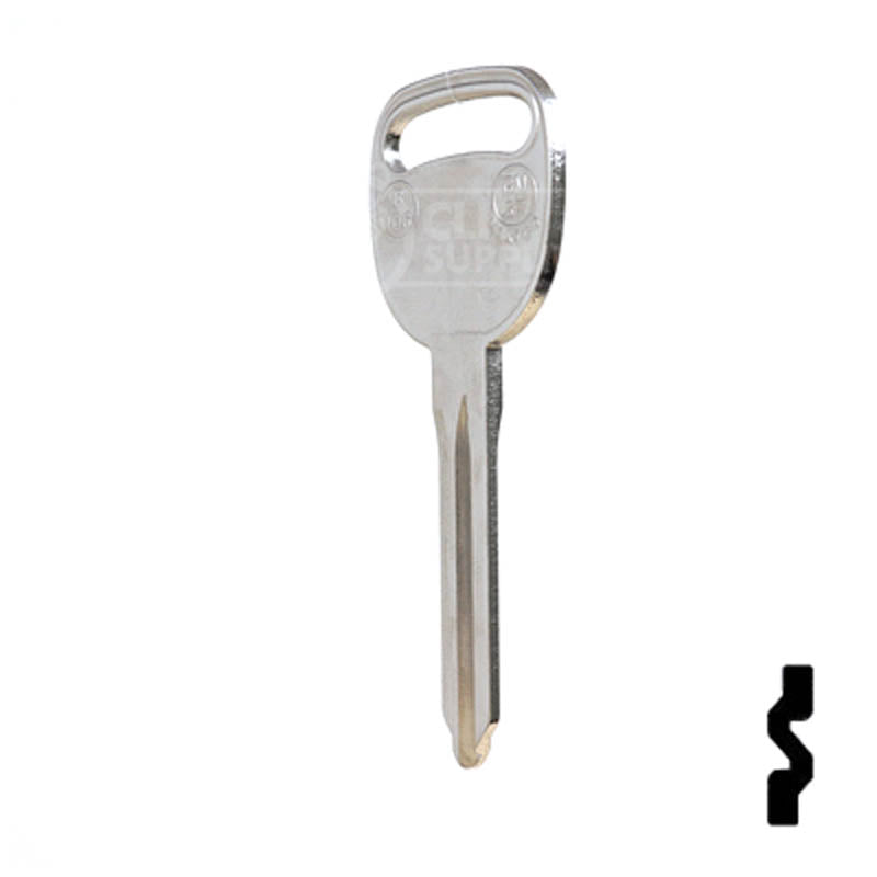Uncut Key Blank | B106, P1115 | GM Automotive Key JMA USA
