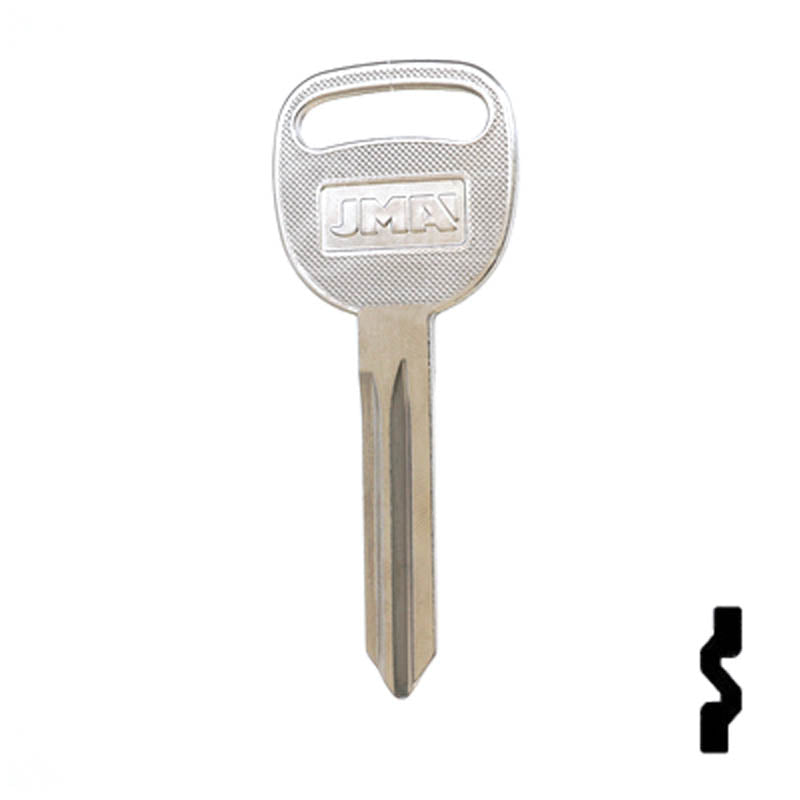 Uncut Key Blank | B106, P1115 | GM Automotive Key JMA USA
