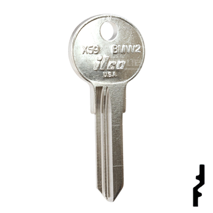 Uncut Key Blank | BMW | X59, BMW2 Automotive Key Ilco