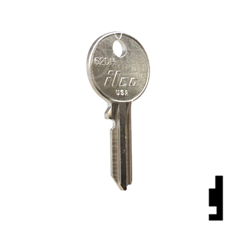 Uncut Key Blank | British Vehicles | 62DH Automotive Key Ilco