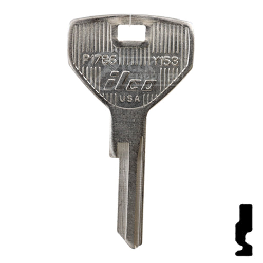 Uncut  Key Blank | Chrysler, Dodge, Jeep | P1786, Y153 Automotive Key Ilco