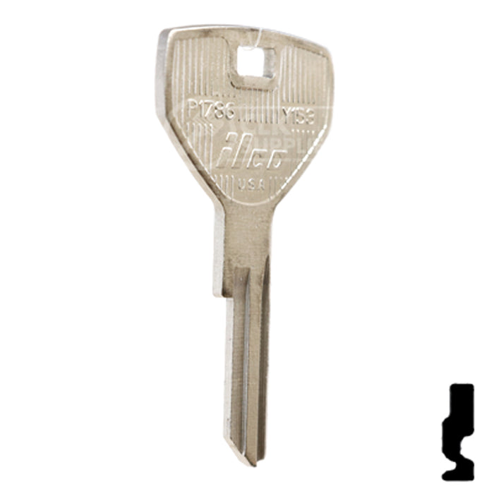 Uncut  Key Blank | Chrysler, Dodge, Jeep | P1786, Y153 Automotive Key Ilco