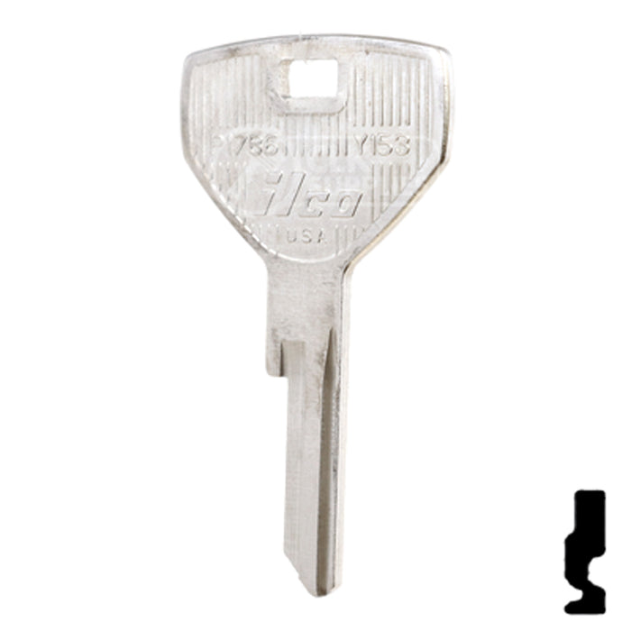 Uncut  Key Blank | Chrysler, Dodge, Jeep | P1786, Y153 Automotive Key Ilco