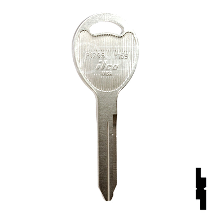 Uncut  Key Blank | Chrysler, Dodge, Jeep | P1795, Y159 Automotive Key Ilco