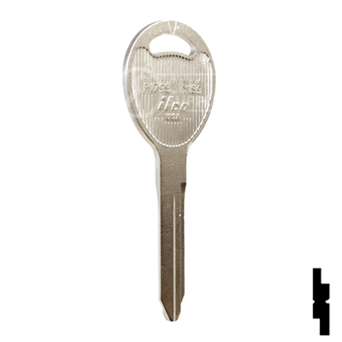 Uncut  Key Blank | Chrysler, Dodge, Jeep | P1795, Y159 Automotive Key Ilco