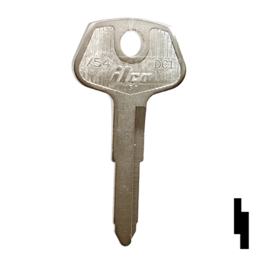 Uncut Key Blank | Chrysler, General Motors | X54, DC1 Automotive Key Ilco