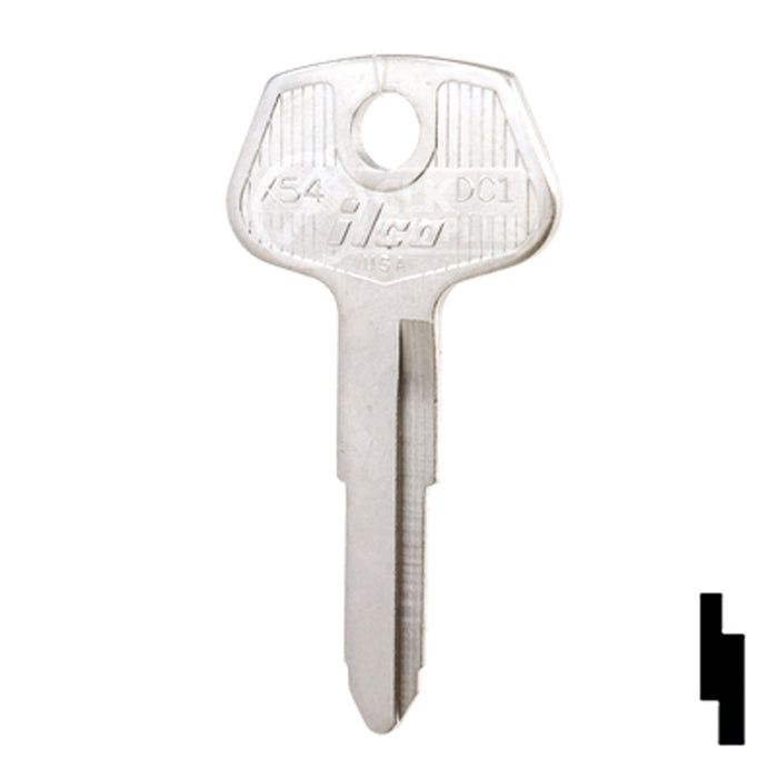 Uncut Key Blank | Chrysler, General Motors | X54, DC1 Automotive Key Ilco