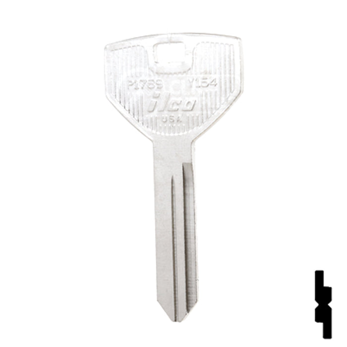 Uncut Key Blank | Chrysler |  P1789, Y154 Automotive Key Ilco