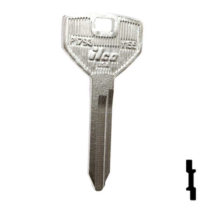 Uncut Key Blank | Chrysler | P1793, Y155 Automotive Key Ilco