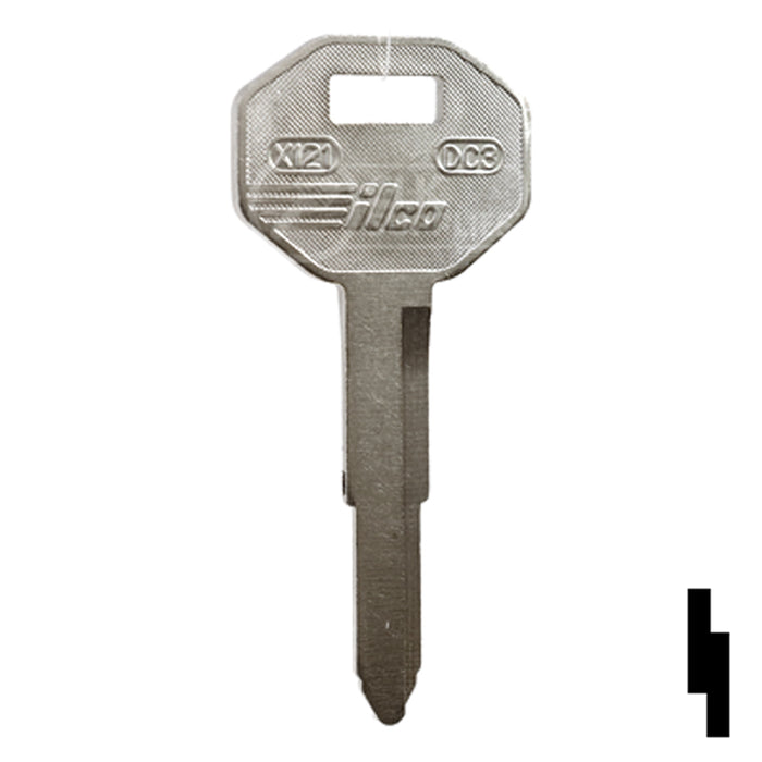 Uncut Key Blank | Chrysler | X121, DC3 Automotive Key Ilco