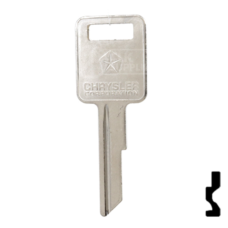 Uncut Key Blank | Dodge | RA4, 1970AM Automotive Key Strattec