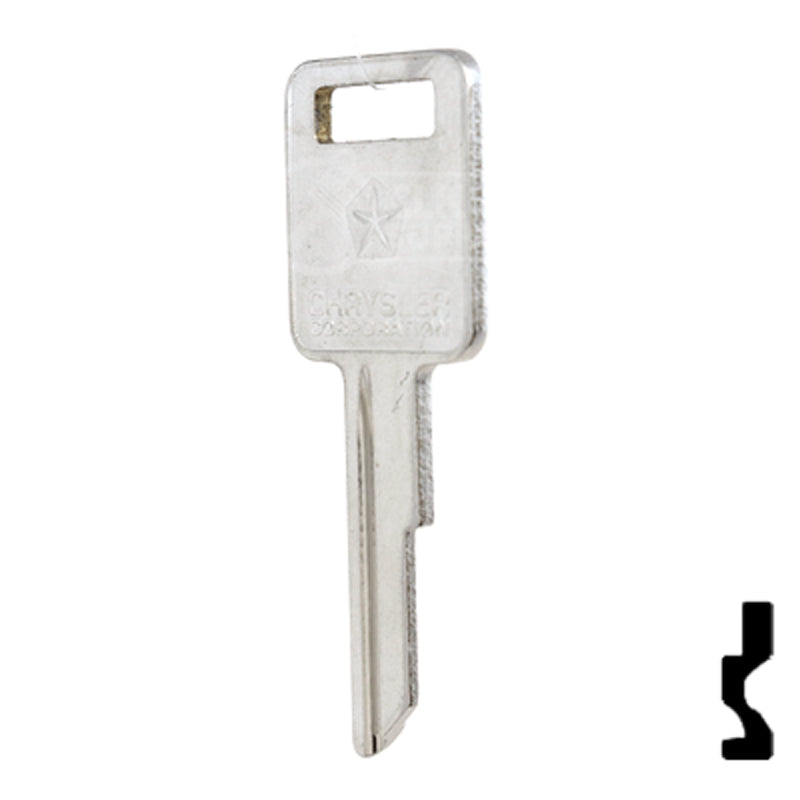 Uncut Key Blank | Dodge | RA4, 1970AM Automotive Key Strattec
