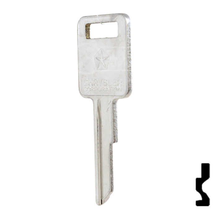 Uncut Key Blank | Dodge | RA4, 1970AM Automotive Key Strattec