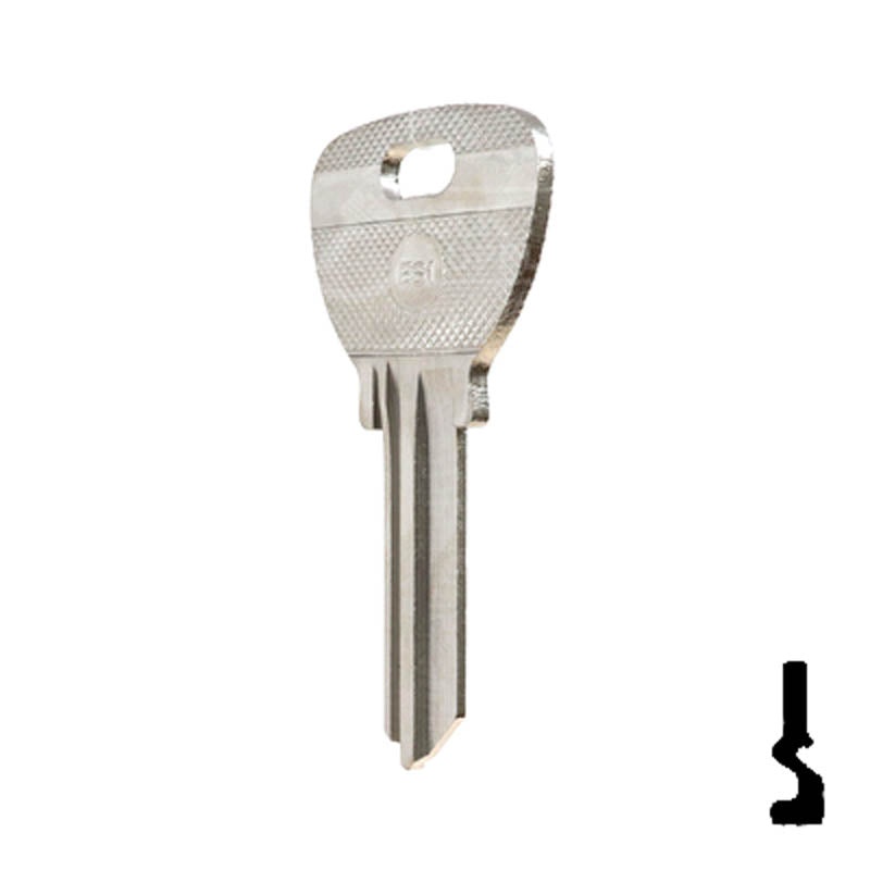 Uncut Key Blank | Escurra | ES1, ES-1I Automotive Key Ilco