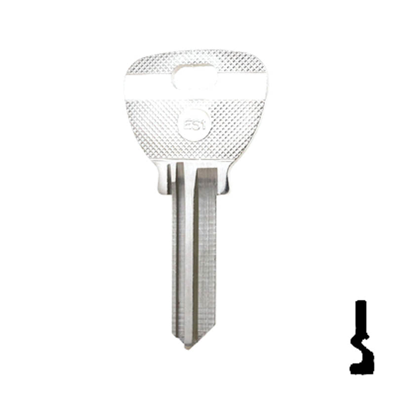 Uncut Key Blank | Escurra | ES1, ES-1I Automotive Key Ilco