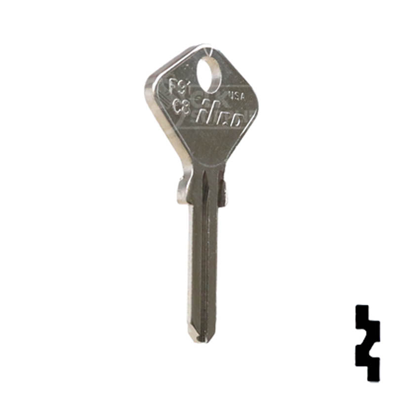Uncut Key Blank | Fiat | F91C8 Automotive Key Ilco