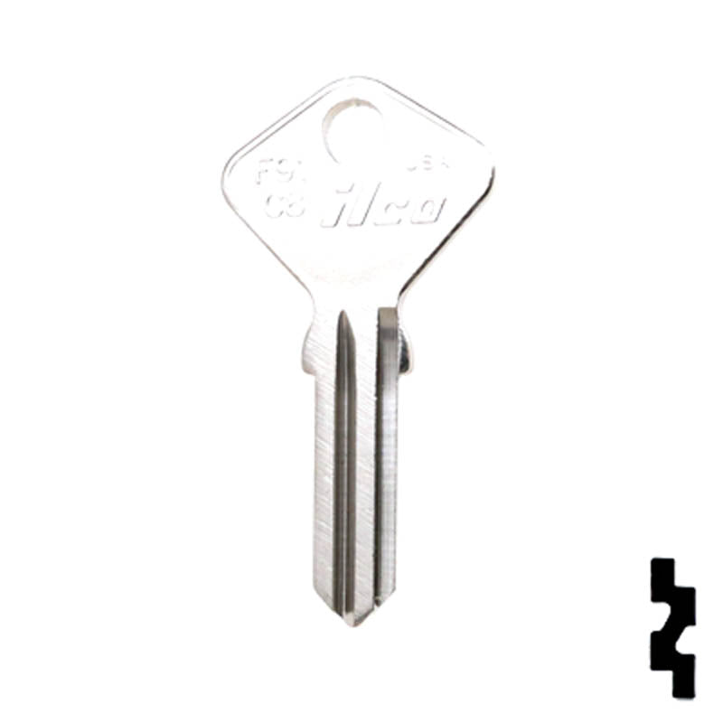 Uncut Key Blank | Fiat | F91C8 Automotive Key Ilco