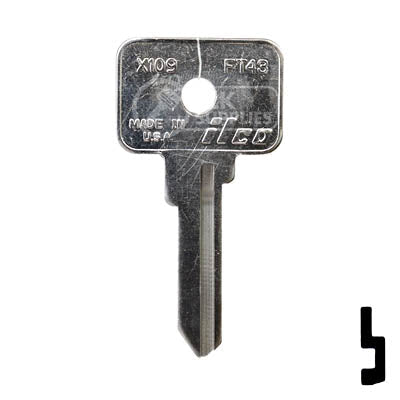 Uncut Key Blank | Fiat | X109, FT43