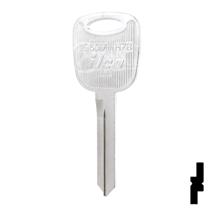 Uncut Key Blank | Ford | 1196CM, H78 Automotive Key Ilco