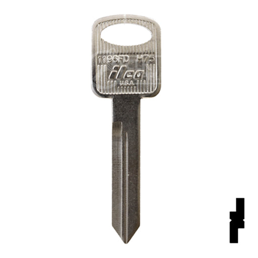 Uncut Key Blank | Ford | 1196FD, H75 Automotive Key Ilco