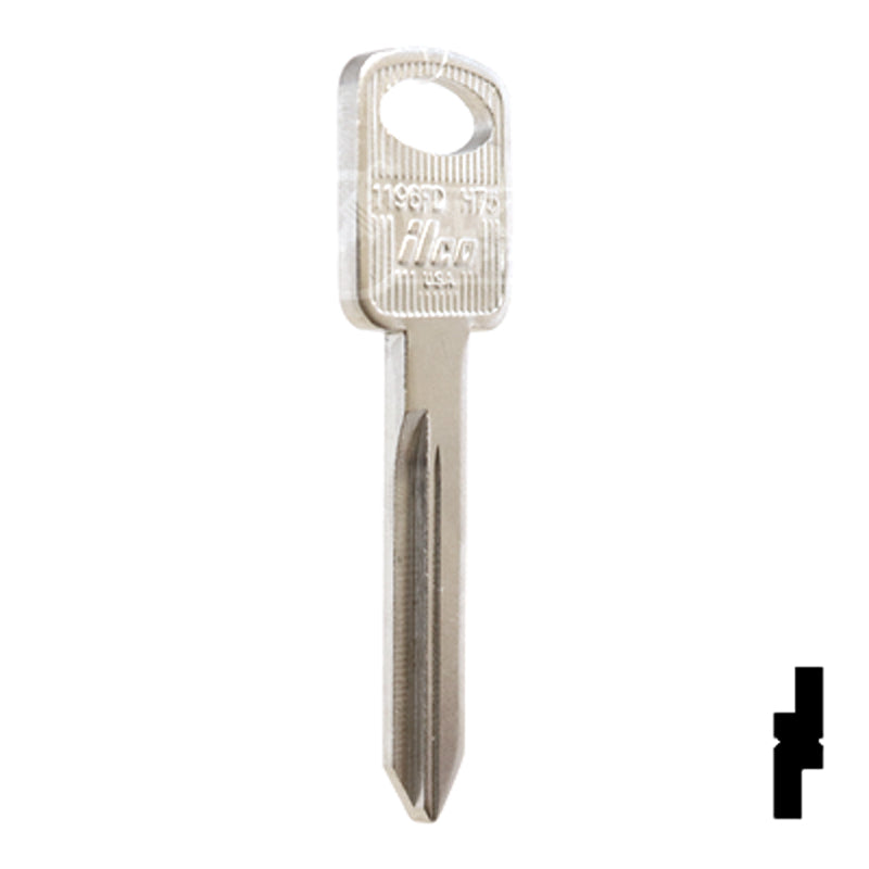 Uncut Key Blank | Ford | 1196FD, H75 Automotive Key Ilco