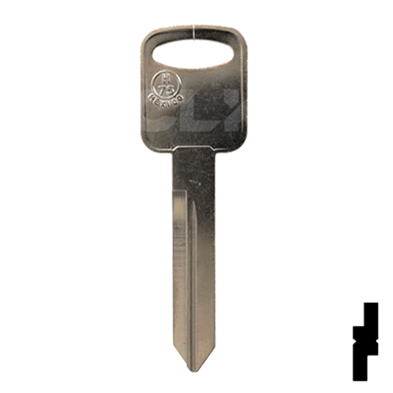 Uncut Key Blank | Ford | H75, 1196FD Automotive Key JMA USA