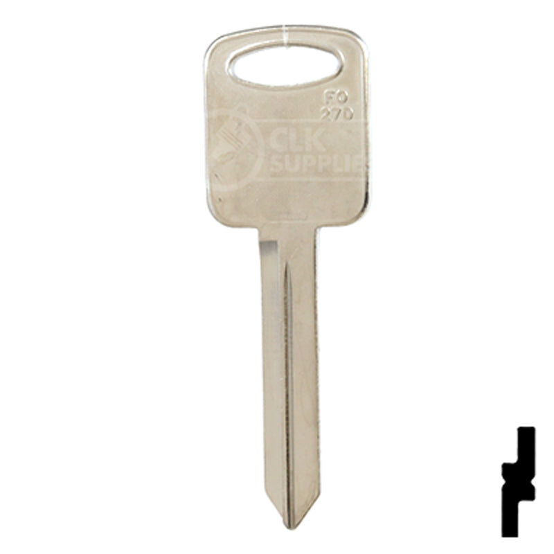 Uncut Key Blank | Ford | H86-NP, FO-27D, H86 Automotive Key JMA USA