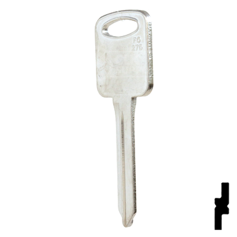 Uncut Key Blank | Ford | H86-NP, FO-27D, H86 Automotive Key JMA USA