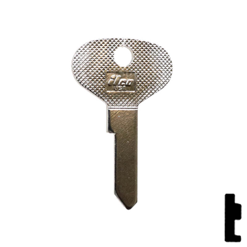 Uncut Key Blank | Ford International | HR62DG Automotive Key Ilco