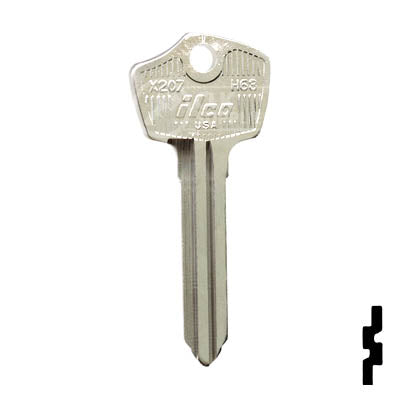 Uncut Key Blank | Ford | X207, H63 Automotive Key Ilco