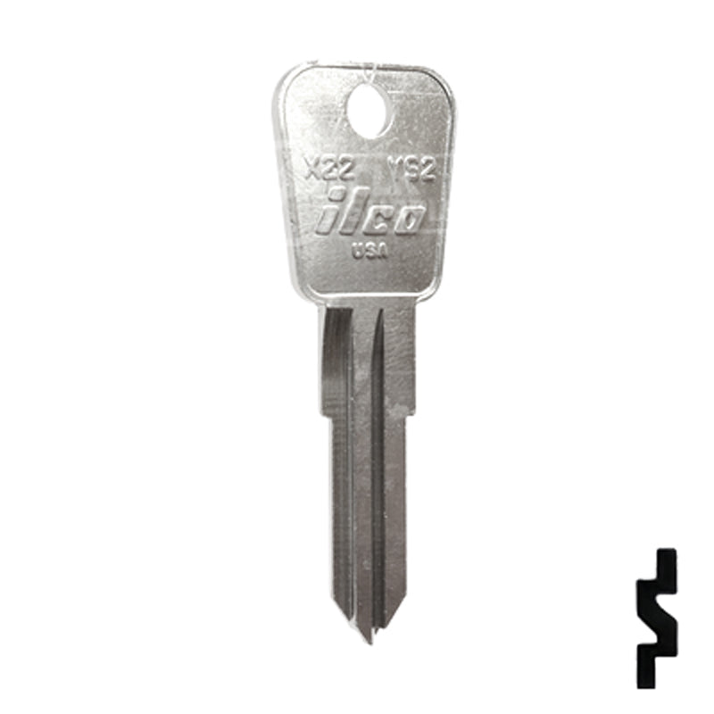 Uncut Key Blank | Ford | X22, YS2 Automotive Key Ilco