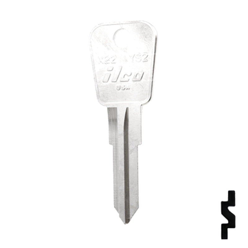 Uncut Key Blank | Ford | X22, YS2 Automotive Key Ilco
