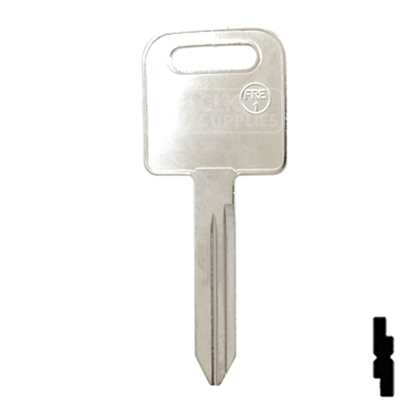 Uncut Key Blank | Freightliner | FRE-1, 1588 Automotive Key JMA USA