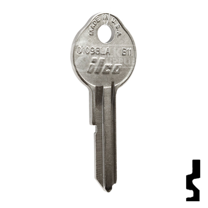 Uncut Key Blank | General Motors | 01098LA, B11 Automotive Key Ilco