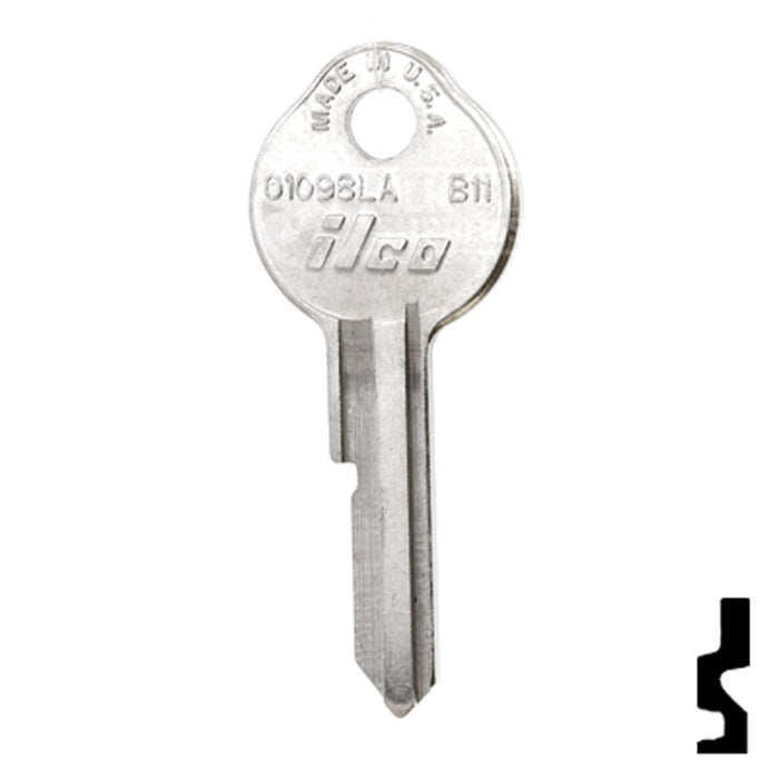 Uncut Key Blank | General Motors | 01098LA, B11 Automotive Key Ilco