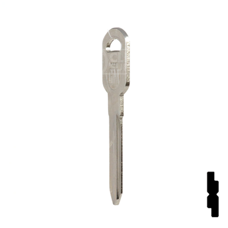 Uncut Key Blank | General Motors | GM-51S replaces B85, B86, B89, B92 Automotive Key JMA USA