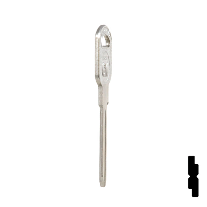 Uncut Key Blank | General Motors | GM-51S replaces B85, B86, B89, B92 Automotive Key JMA USA