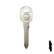 Uncut Key Blank | General Motors | GM-51S replaces B85, B86, B89, B92 Automotive Key JMA USA
