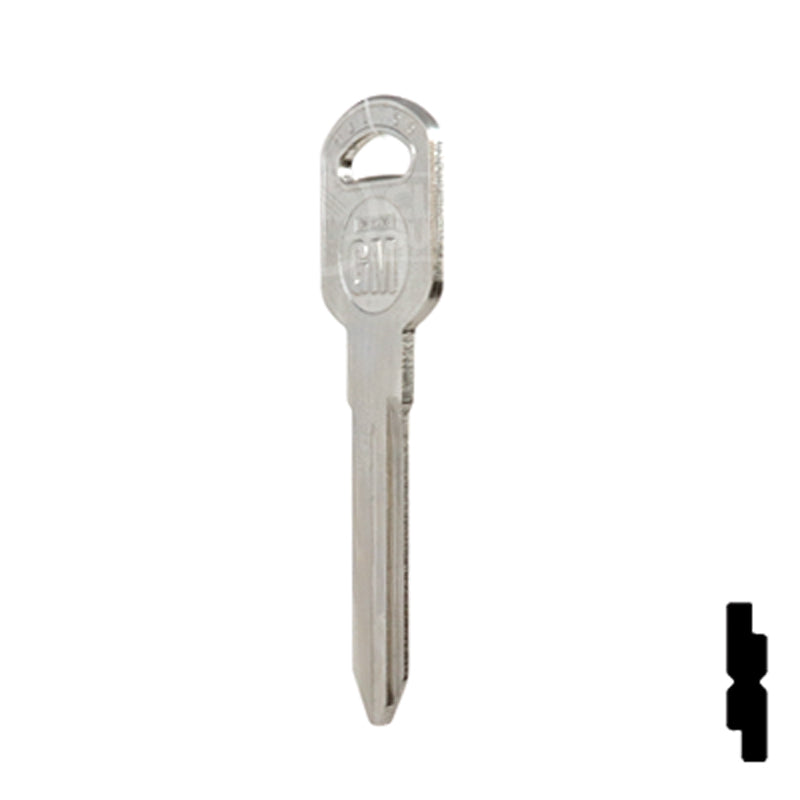 Uncut Key Blank | General Motors | GM-51S replaces B85, B86, B89, B92 Automotive Key JMA USA