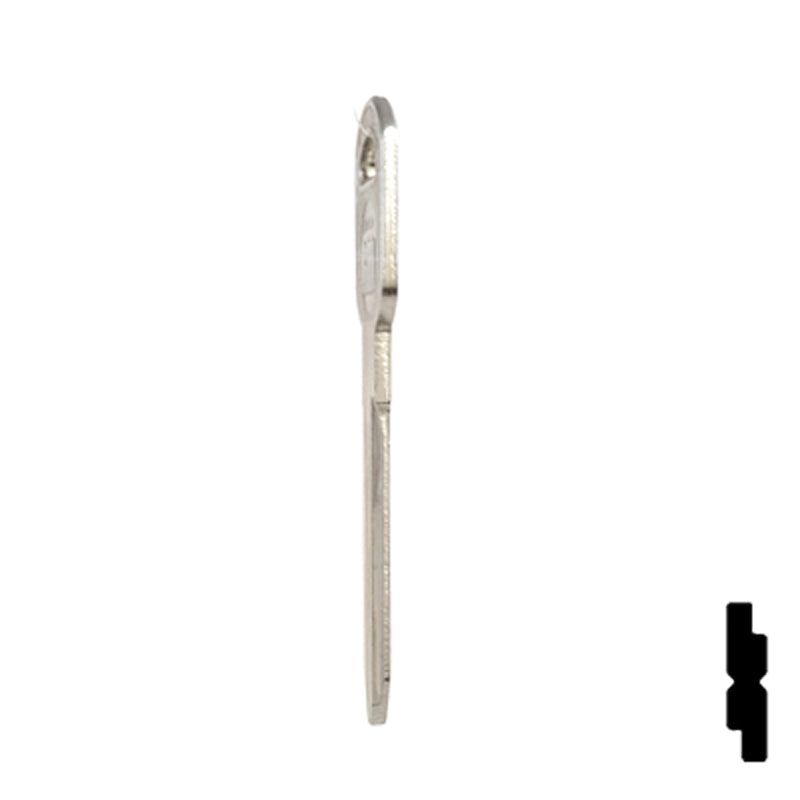 Uncut Key Blank | General Motors | GM-51S replaces B85, B86, B89, B92 Automotive Key JMA USA