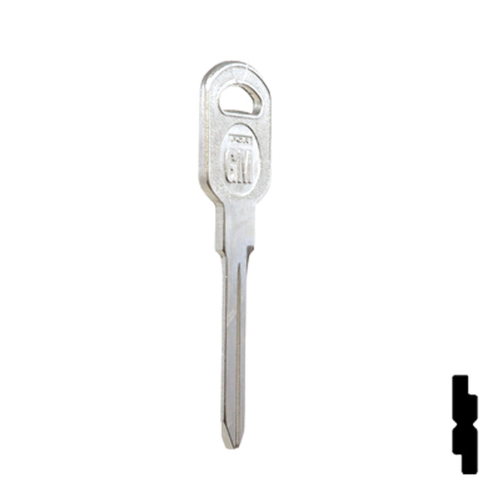 Uncut Key Blank | General Motors | GM-51S replaces B85, B86, B89, B92 Automotive Key JMA USA