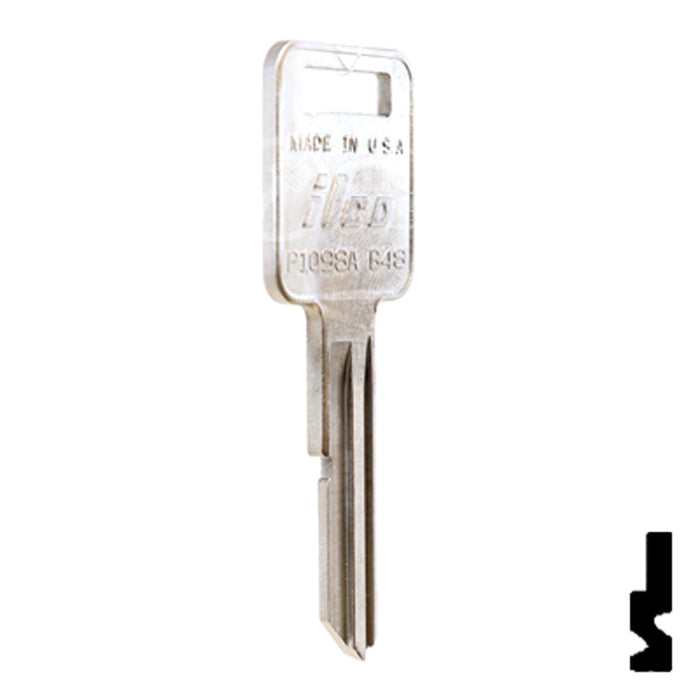 Uncut  Key Blank | General Motors | P1098A, B48 Automotive Key Ilco