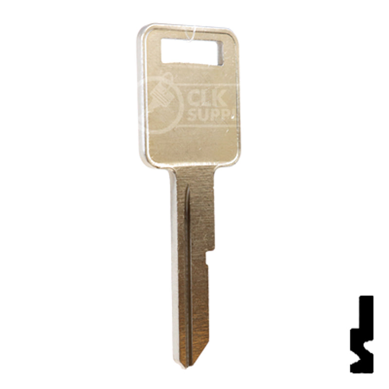 Uncut  Key Blank | General Motors | P1098A, B48 Automotive Key Ilco