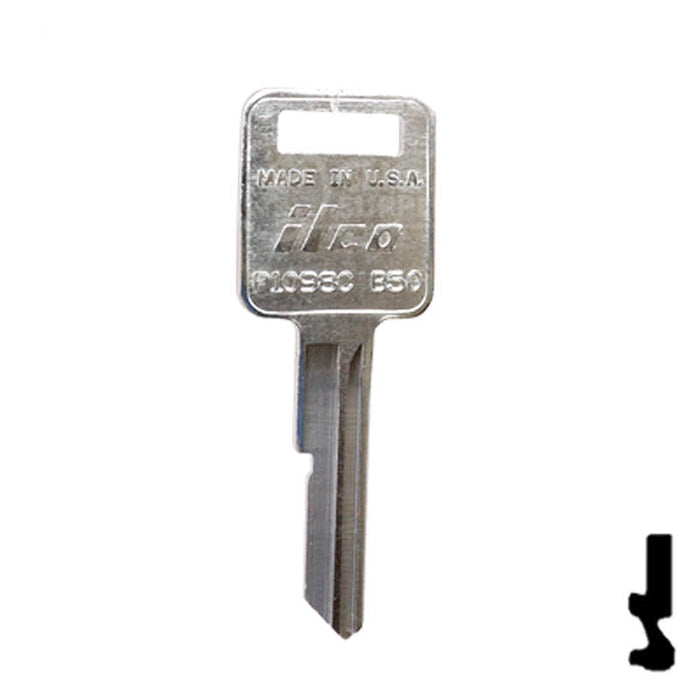 Uncut  Key Blank | General Motors | P1098C, B50 Automotive Key Ilco