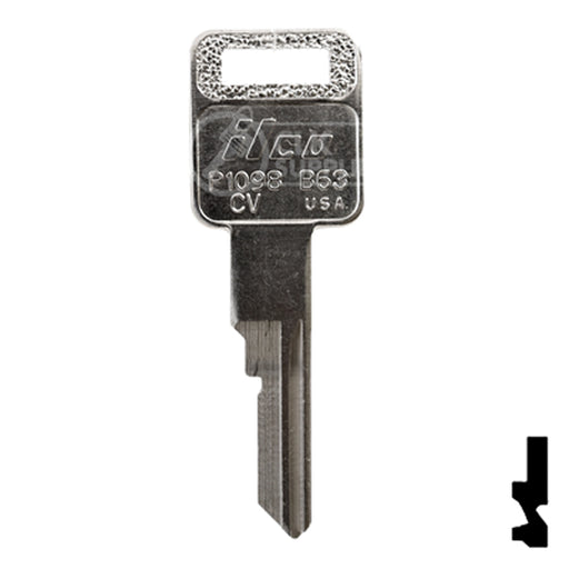 Uncut Key Blank | General Motors | P1098CV, B63 Automotive Key Ilco