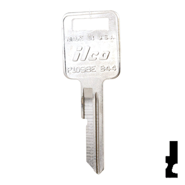 Uncut Key Blank | General Motors | P1098E, B44 Automotive Key Ilco