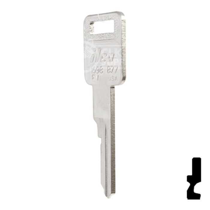 Uncut Key Blank | General Motors | P1098EV, B77 Automotive Key Ilco