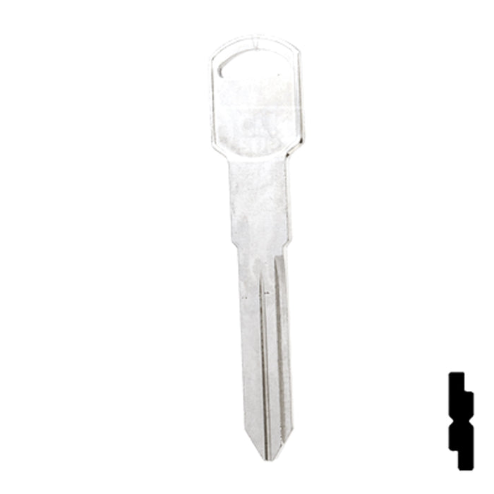 Uncut Key Blank | General Motors | P1106, B86 Automotive Key Ilco