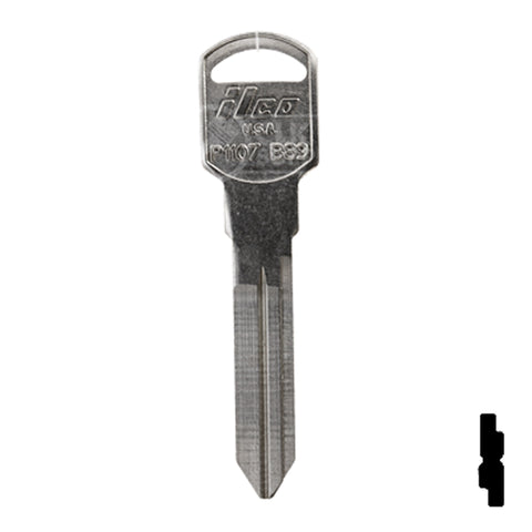 Uncut Key Blank | General Motors | P1107, B89